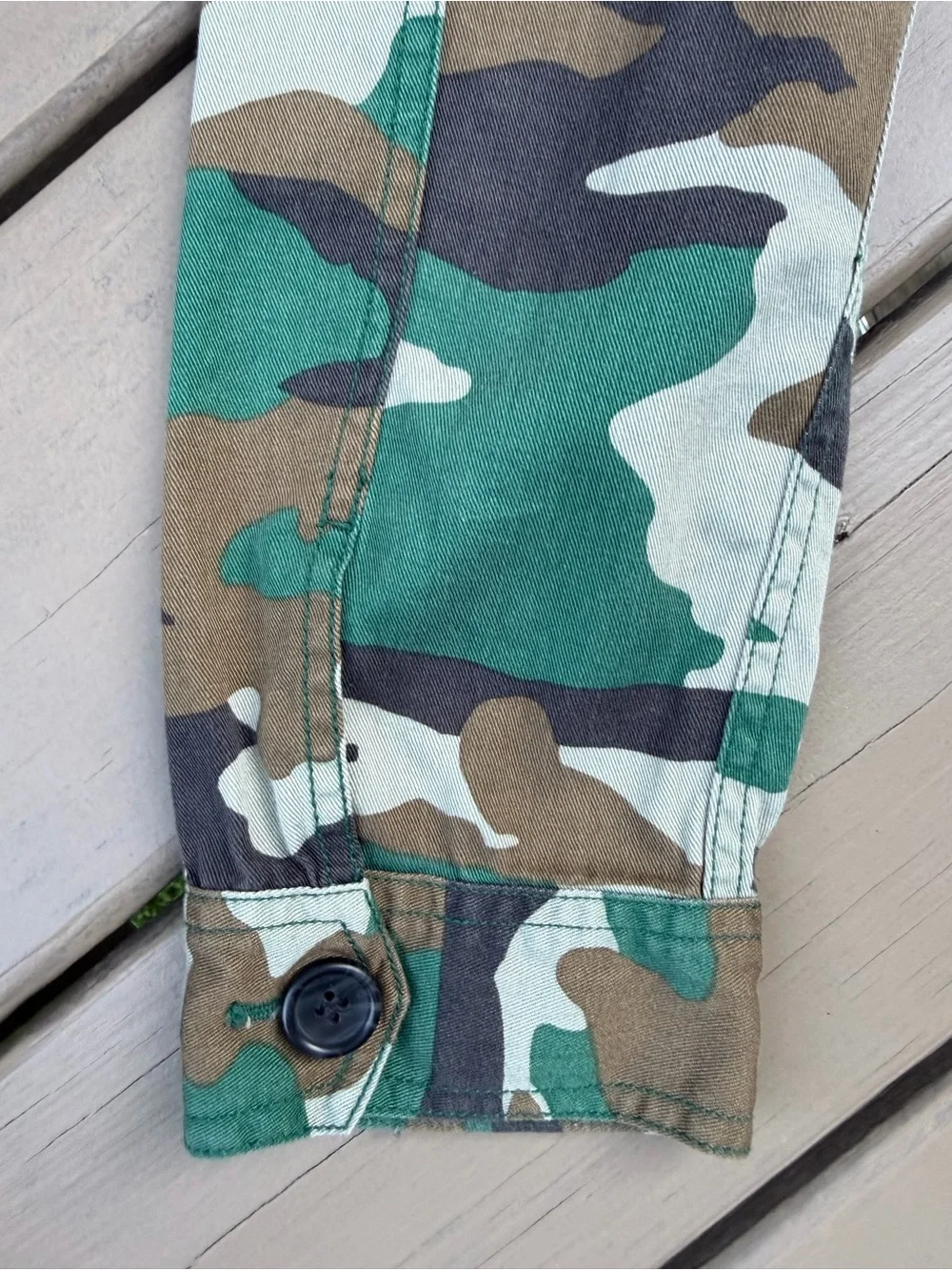 J. Crew Mercantile Camo Camouflage Utility Shirt Jacket Military Army size M